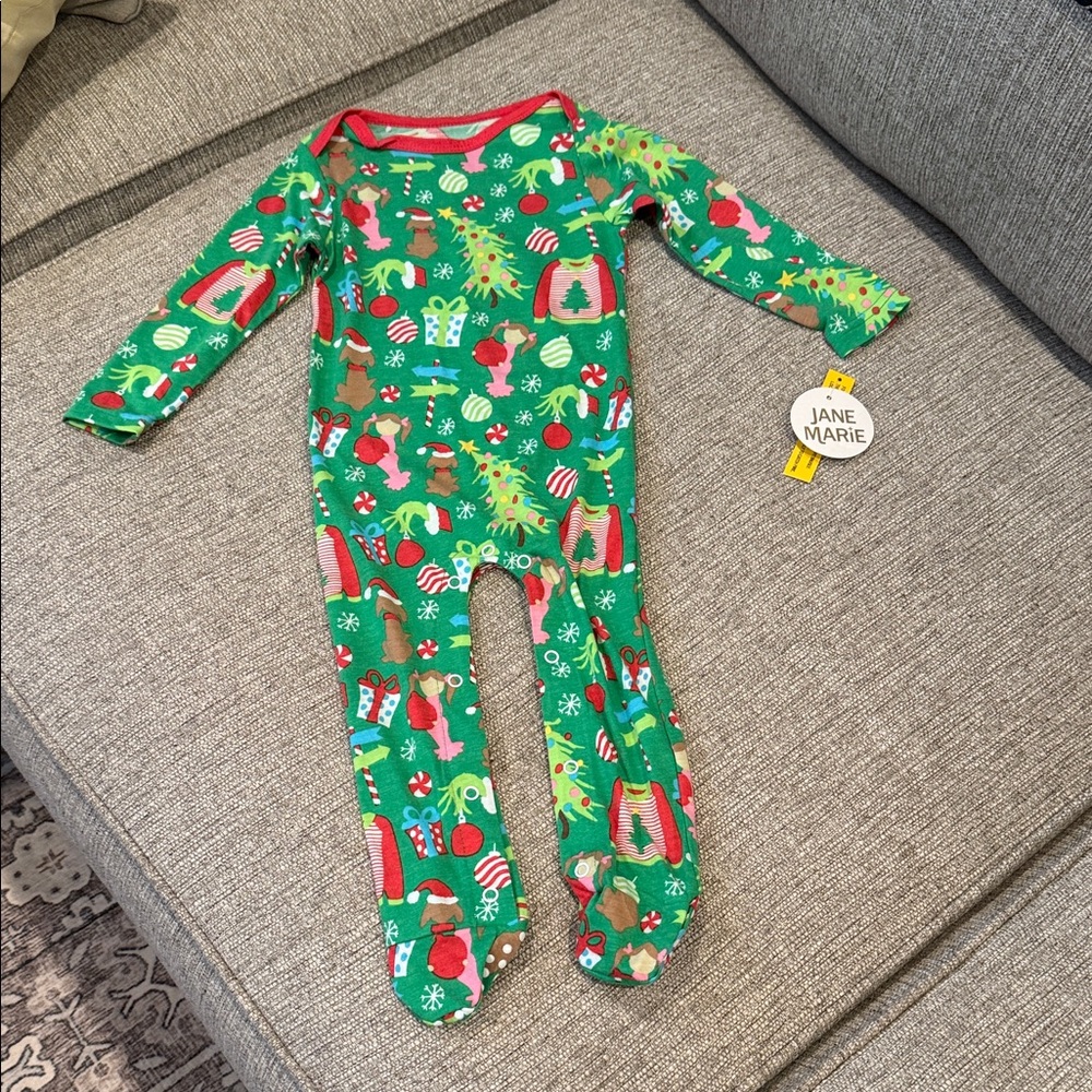Jane Marie Festive Green Kids Footie